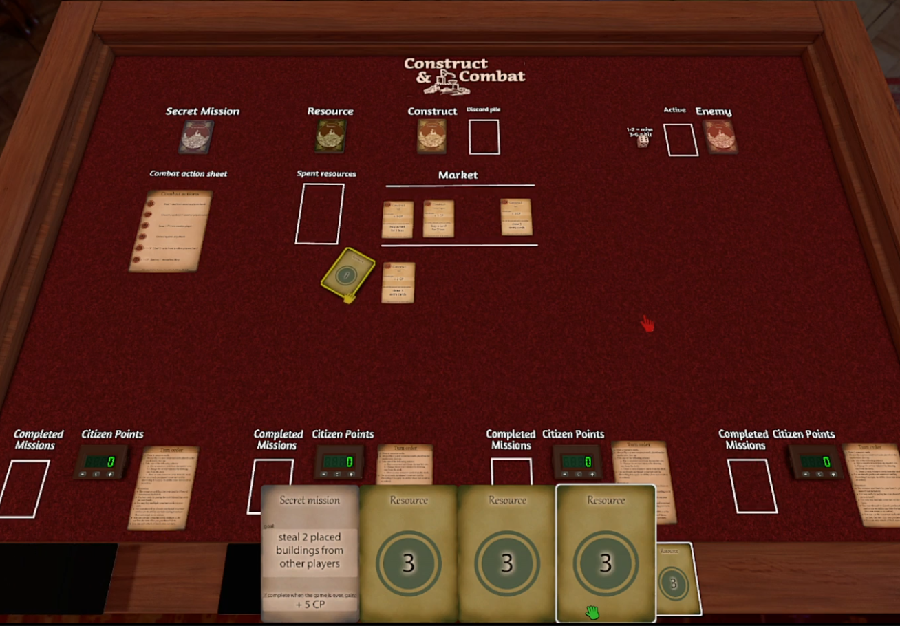 Our game in Tabletop Simulator